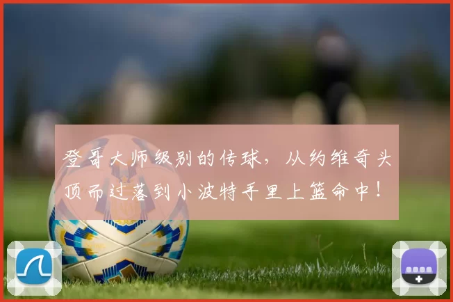 登哥大师级别的传球，从约维奇头顶而过落到小波特手里上篮命中！